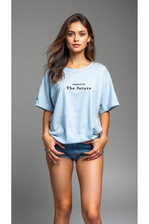 The Future Baskılı Oversize T-shirt