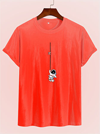 Unisex Mini Astranot Tasarım Basklı Tshirt