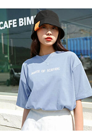 Unisex North Of Nirfang Tasarım Basklı Tshirt