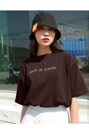 Unisex North Of Nirfang Tasarım Basklı Tshirt