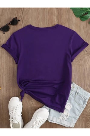 Unisex Sevimli Kedi Patili Kalp Tasarım Basklı Tshirt