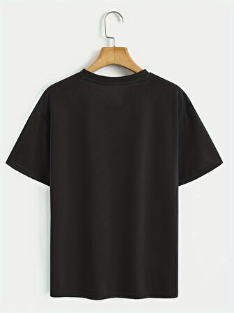 Unisex Sevimli Kedi Patili Kalp Tasarım Basklı Tshirt