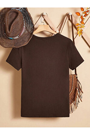 Unisex Üç Kalpli Tasarım Basklı Tshirt