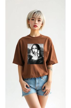 Mona Lisa Baskılı Tasarım Tshirt