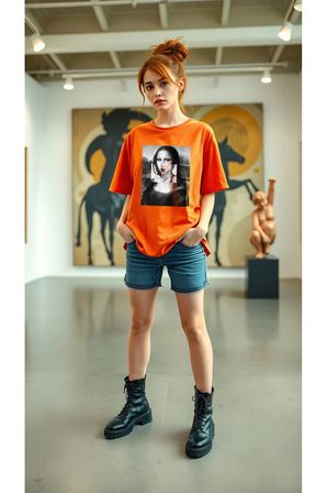 Mona Lisa Baskılı Tasarım Tshirt