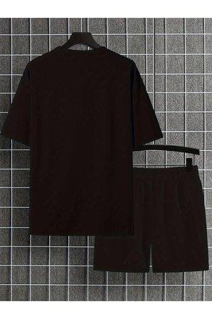 Unisex PAPATYAKELEBEK Tasarım Basklı Tshirt Eşofman Takımı