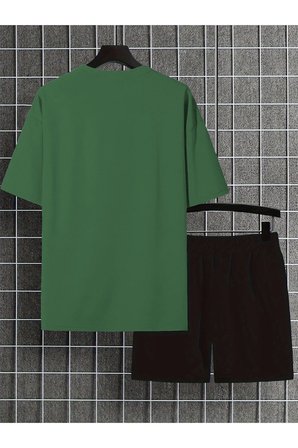 Unisex PAPATYAKELEBEK Tasarım Basklı Tshirt Eşofman Takımı