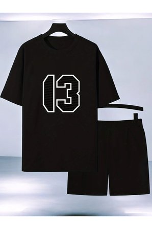 Unisex 13 Baskılı Tasarım Şort Takım