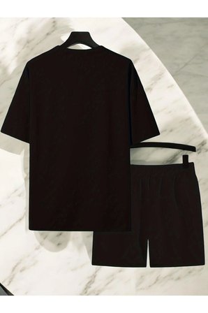Unisex Brooklyn Baskılı Tasarım Şort Takım