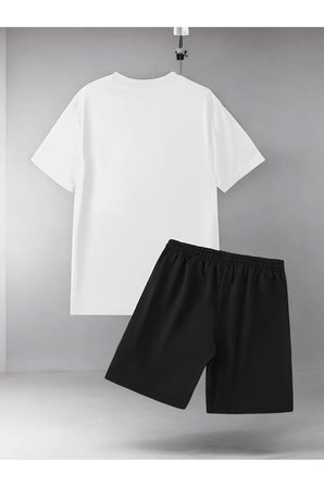 Unisex Minnoş Tasarım Basklı Tshirt Şort Takımı
