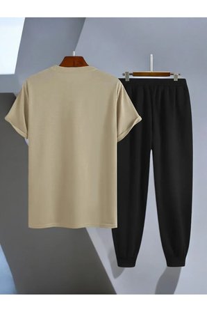 Unisex Happy Cherry Tasarım Basklı Tshirt Eşofman Takımı