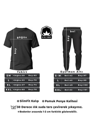 Unisex Happy Cherry Tasarım Basklı Tshirt Eşofman Takımı