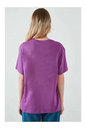 Pamuklu New York Baskılı Oversize T-shirt