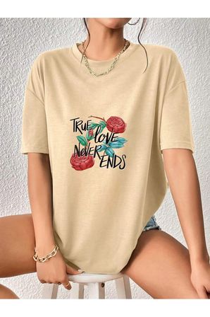 Unisex True Tasarım Basklı Tshirt