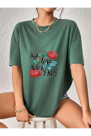 Unisex True Tasarım Basklı Tshirt