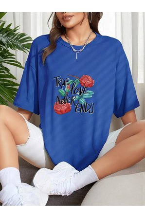 Unisex True Tasarım Basklı Tshirt