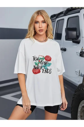 Unisex True Tasarım Basklı Tshirt