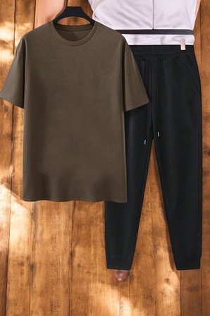 Unisex Outer Banks Tasarım Basklı Tshirt Eşofman Takımı