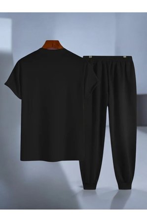 Unisex Yaramazlık Yapan Kediler Tasarım Basklı Tshirt Eşofman Takımı
