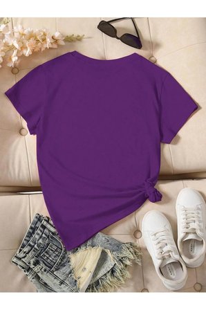 Unisex Jean Desenli Kalp Tasarım Basklı Tshirt