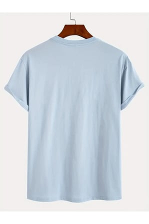 Unisex Jean Desenli Kalp Tasarım Basklı Tshirt