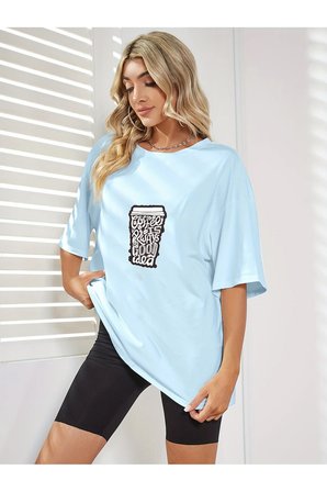 Unisex Kahve Severlere Özel Tasarım Basklı Tshirt