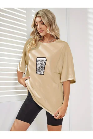 Unisex Kahve Severlere Özel Tasarım Basklı Tshirt