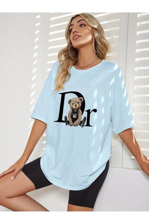 Unisex Dr. Ayı Tasarım Basklı Tshirt