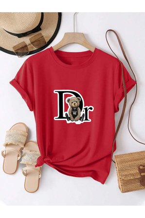 Unisex Dr. Ayı Tasarım Basklı Tshirt