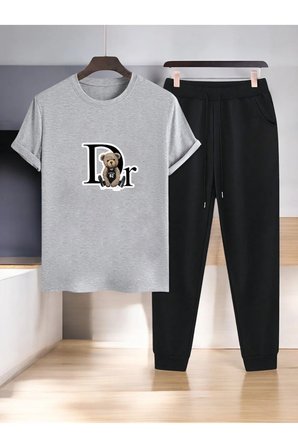 Unisex Dr: AYI Tasarım Basklı Tshirt Eşofman Takımı