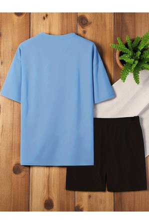 Unisex Dr. AYI Tasarım Basklı Tshirt Şort Takımı
