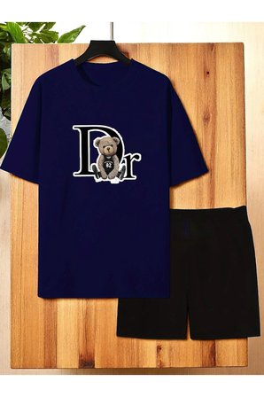 Unisex Dr. AYI Tasarım Basklı Tshirt Şort Takımı