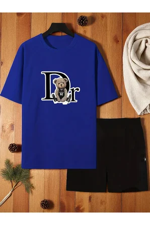 Unisex Dr. AYI Tasarım Basklı Tshirt Şort Takımı