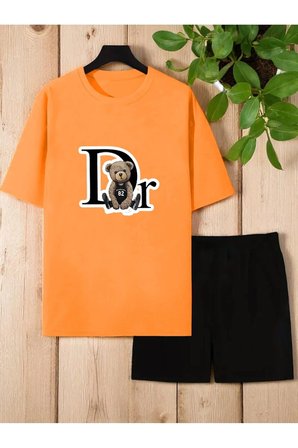 Unisex Dr. AYI Tasarım Basklı Tshirt Şort Takımı