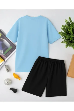 Unisex Kesinlikle Hayır. Tasarım Basklı Tshirt Şort Takımı