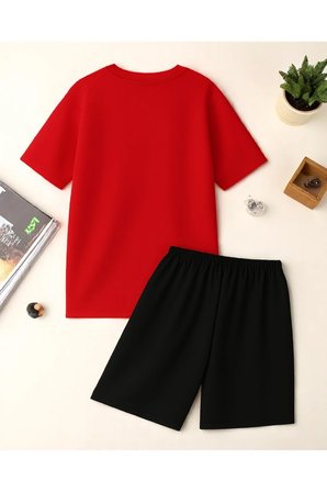 Unisex Kesinlikle Hayır. Tasarım Basklı Tshirt Şort Takımı