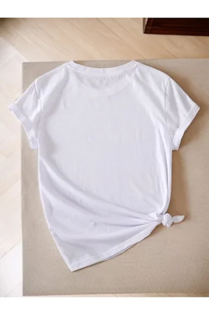 Unisex Pırlantalı Kadın Portresi Tasarım Basklı Tshirt