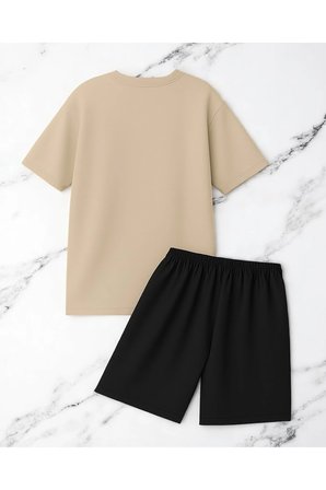 Unisex Pırlantalı Kadın Portresi Tasarım Basklı Tshirt Şort Takımı