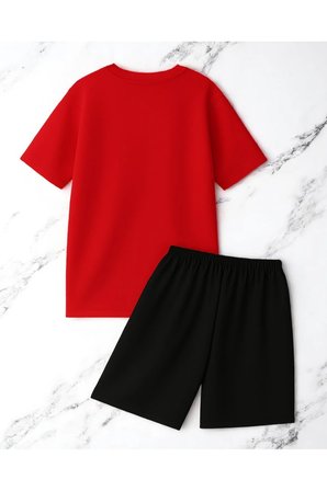 Unisex Pırlantalı Kadın Portresi Tasarım Basklı Tshirt Şort Takımı