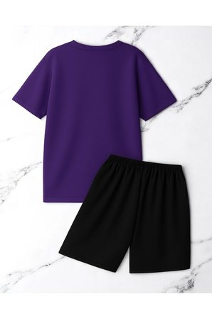 Unisex Pırlantalı Kadın Portresi Tasarım Basklı Tshirt Şort Takımı
