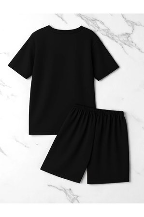 Unisex Pırlantalı Kadın Portresi Tasarım Basklı Tshirt Şort Takımı