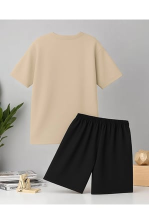 Unisex Boğa Baskılı Tasarım Şort Takım