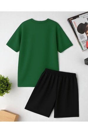 Unisex Brooklyn Baskılı Tasarım Şort Takım