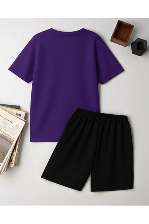 Unisex Brooklyn Baskılı Tasarım Şort Takım