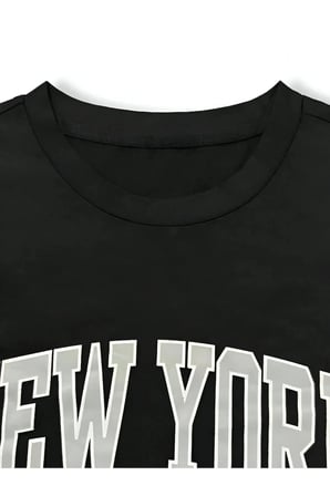 Unisex New York U.S.A Tasarım Basklı Tshirt Şort Takımı