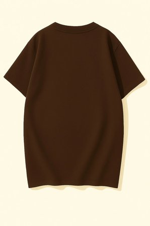Unisex İstiridye Kabuk Tasarım Basklı Tshirt