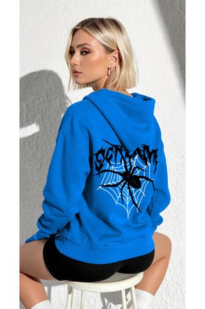 Scream Baskılı Oversize Sweatshirt