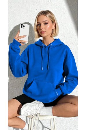 Scream Baskılı Oversize Sweatshirt