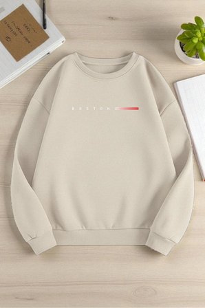 Unisex BOSTONUYAZI(BYZ) Tasarım Basklı Sweatshirt