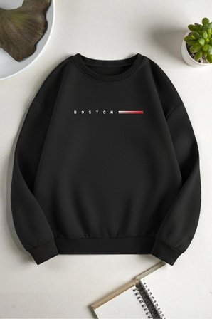 Unisex BOSTONUYAZI(BYZ) Tasarım Basklı Sweatshirt